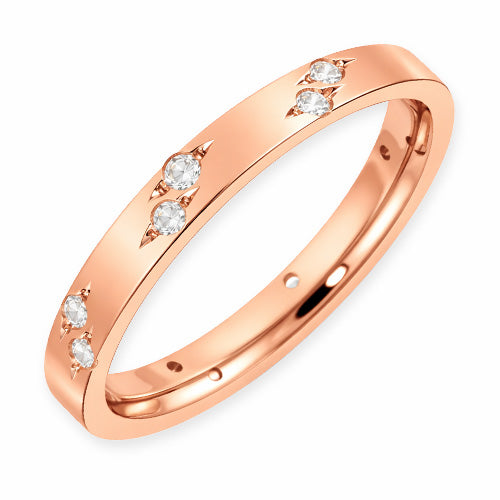 Double Burst Bezel Set Band D/E