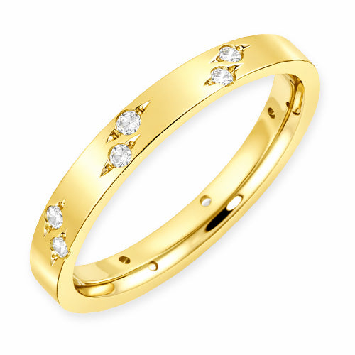 Double Burst Bezel Set Band D/E