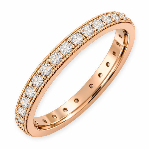 Milgrain Prong Set Band - Eternity D/E