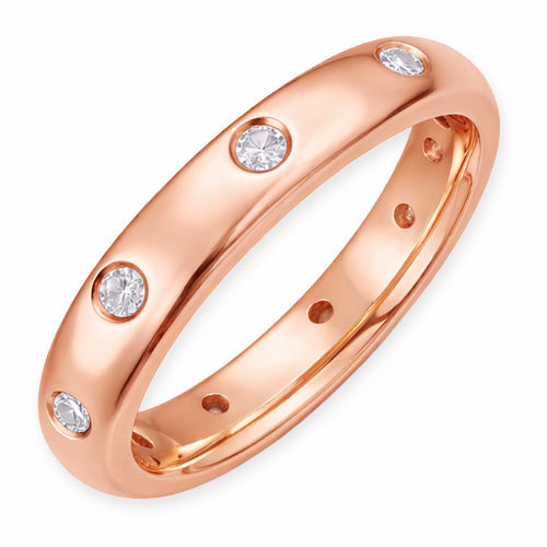 Bezel Set Rounded Band D/E